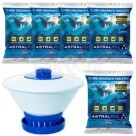 KIT 05 ASTRALPOOL CLORO PASTILHA ORGANICO 200GR + CLORADOR MARGARIDA