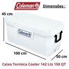 INVICTA COLEMAN CAIXA TERMICA 150 QT 142 LTS MARINE BRANCA
